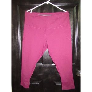 “Zella” Maroon Work Out Leggings/Sheer backings.